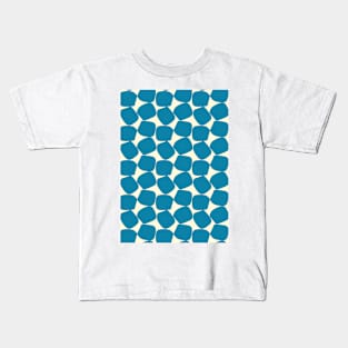 Bold Geometric Pattern 2 in Celadon Blue and Light Yellow Kids T-Shirt